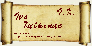 Ivo Kulpinac vizit kartica